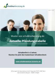 Kostenloser Download: Aktuelle Pfändungstabelle